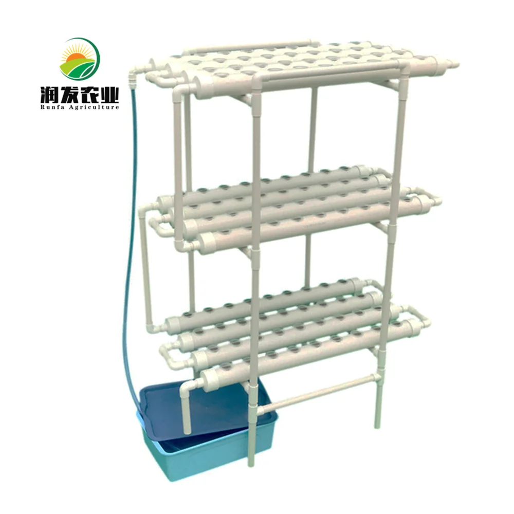 108 Holes 3 Layers Indoor Hydroponics Systems Vertical Grow Tower Nft Channel Microgreen Growing System Growth Rack