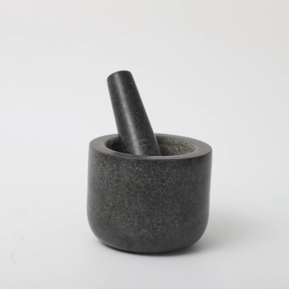 Hot Selling Factory Natural Granite Pestle and Mortar Stone Mortar and Pestle set