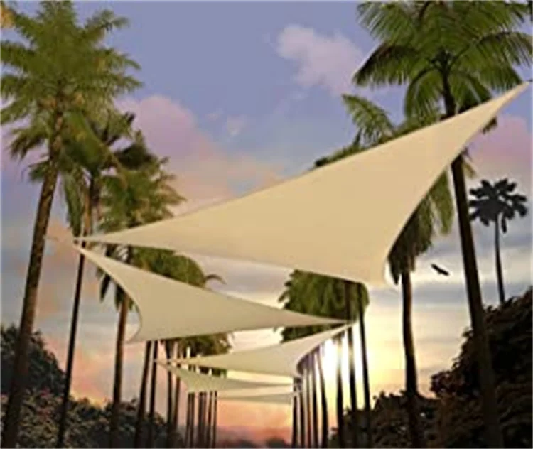Factory Made Custom Size Waterproof Canopy Tent Shade Netting Sail For Beach Shading