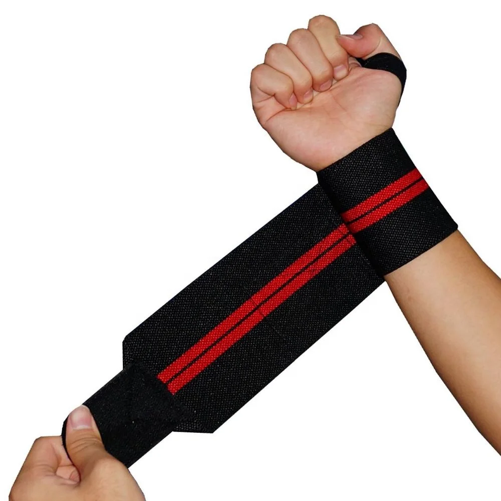 63*8cm/customizable Exercise training weight lifting wrist wrap band brace fitness gym elastic wrist strap