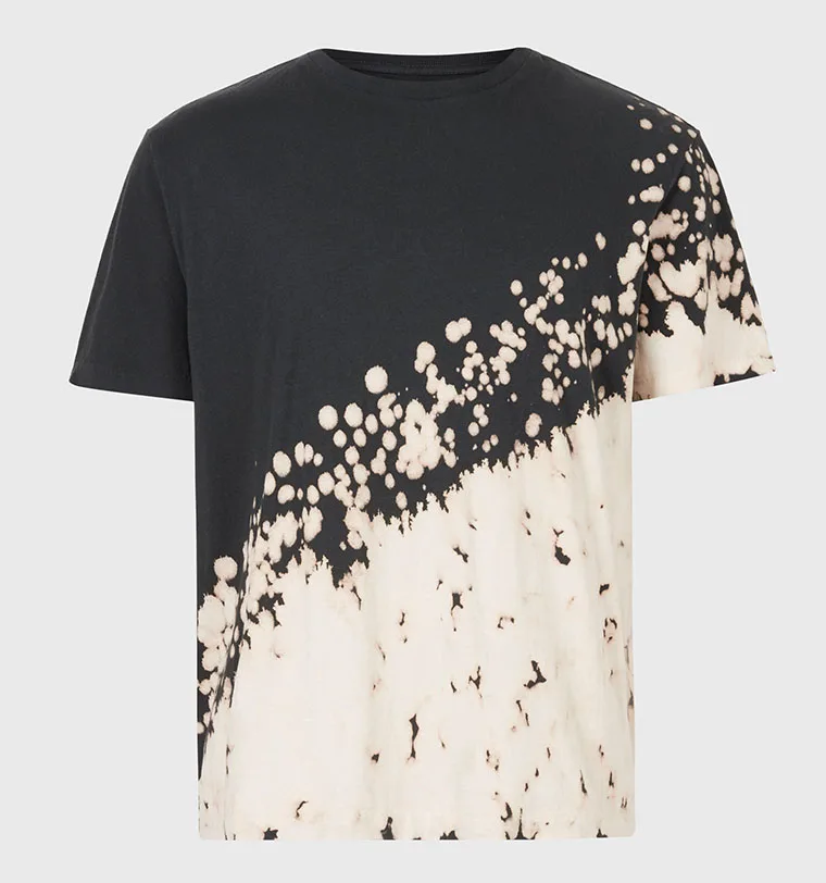 
 Кислой очисткой Футболка с принтом тай-дай футболки Baju Kaos Pria Costom галстуком-бабочкой рубашки для мальчиков Человек отбеленные футболка  
