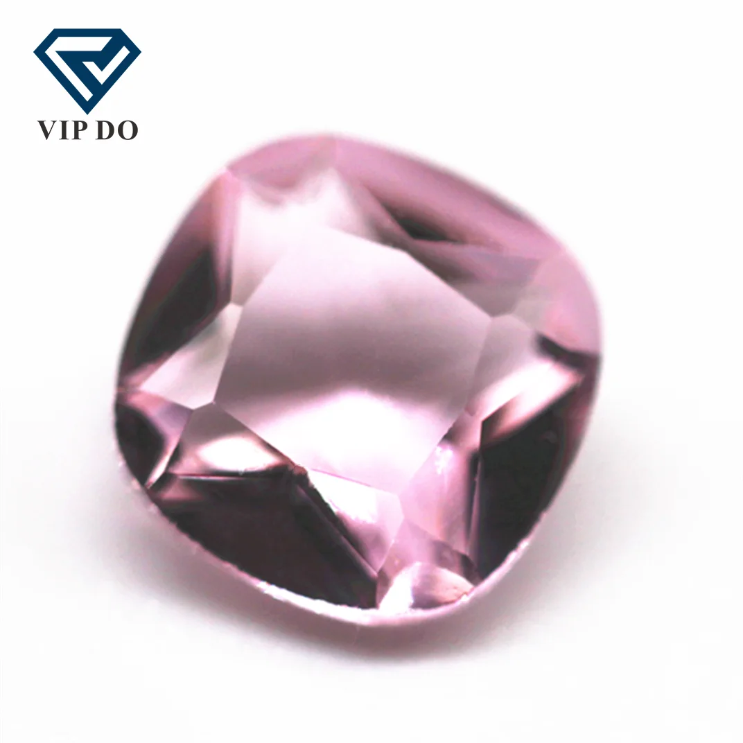 3*3-12*12mm bright cut cushion cut pink K9 crystal glass gemstones loose synthetic glass stones cushion shape glass crystal gems