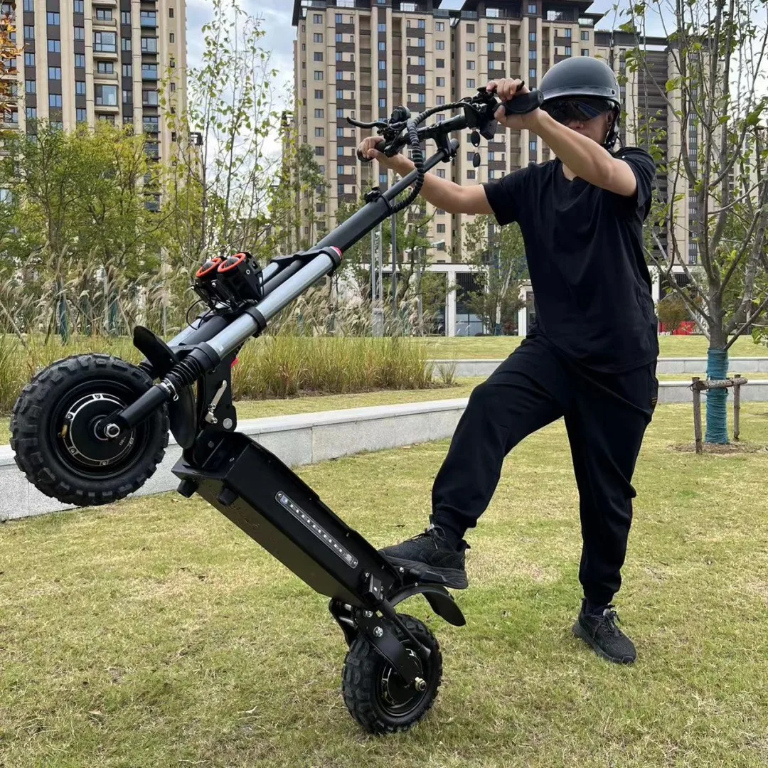 Gaea 5600w 11 inch off road dual motor foldable 60v electric scooter 80km/h adults e scooter trotinette-electrique- monopattino