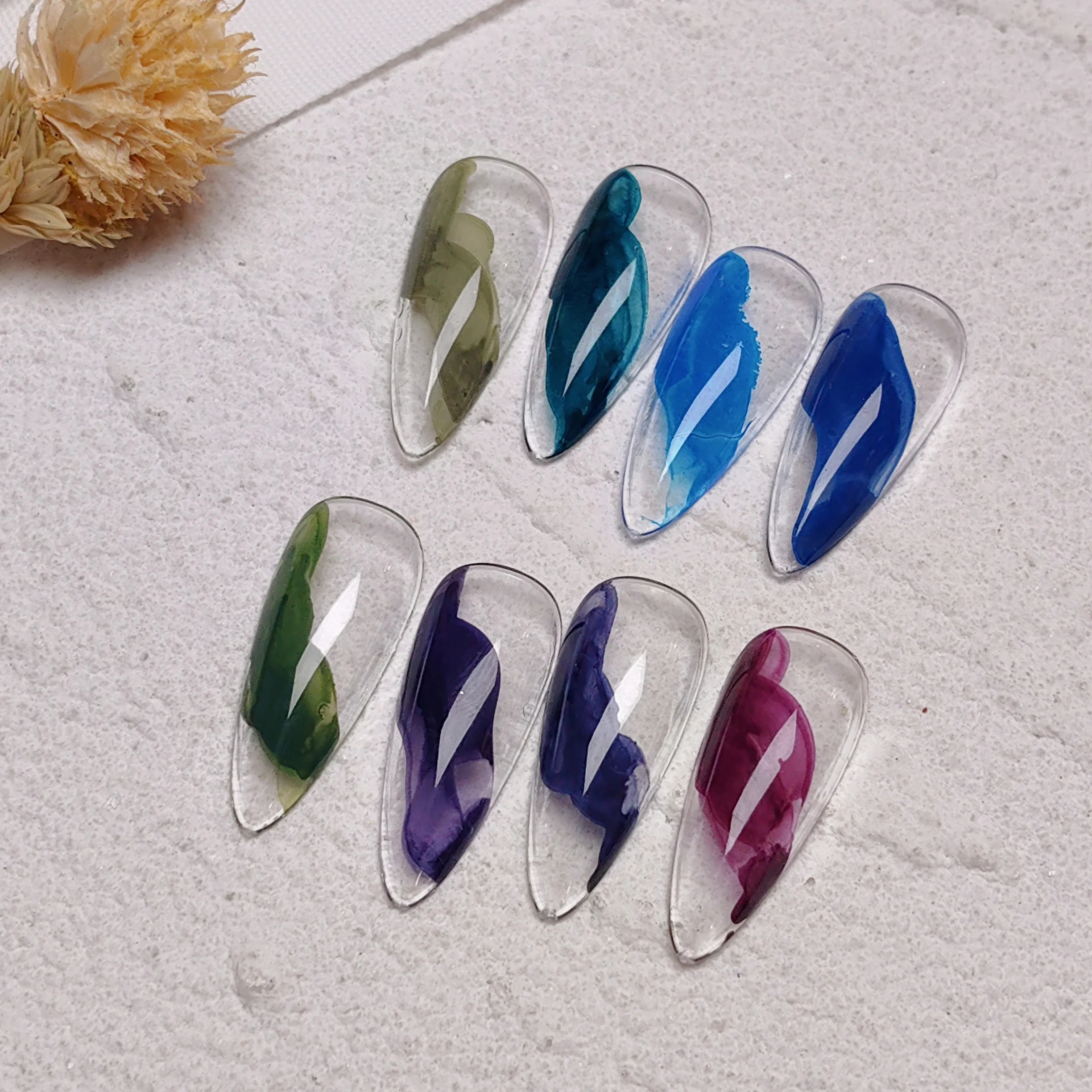 MH vegan halal gel polish marble onyx liquid pigment for paint glass nail polish oil bottle 15ml with brush double color powder