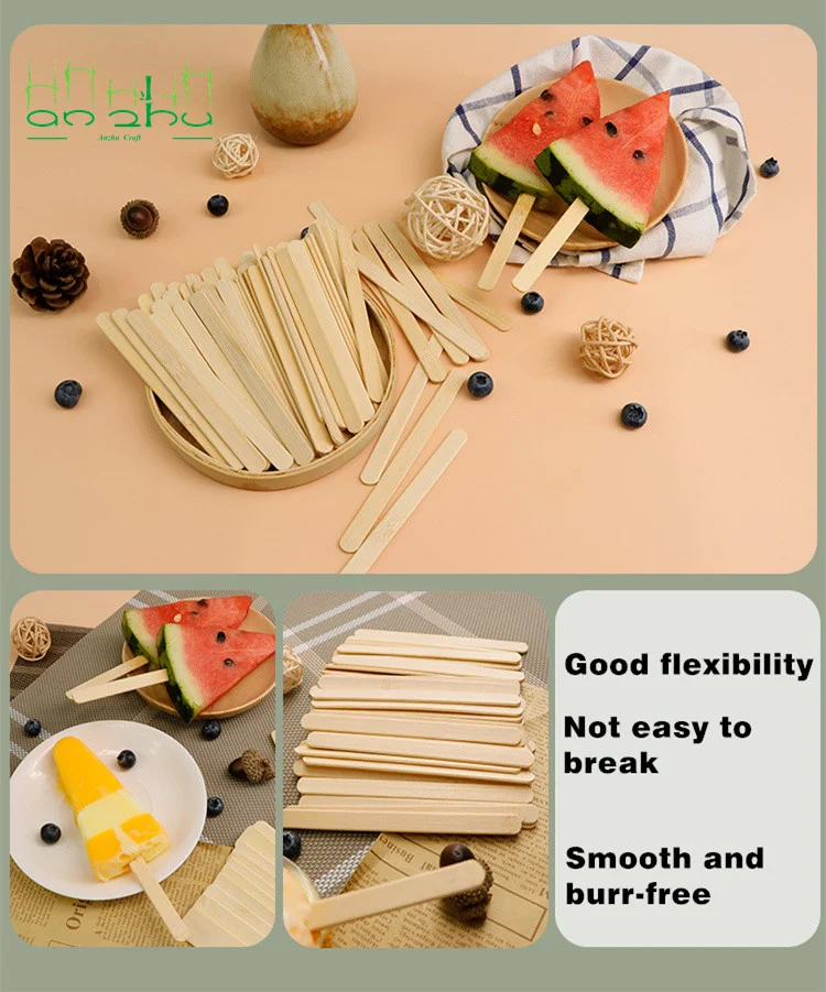 Натуральная береза с логотипом на заказ magnum круглым прямым краем деревянным палочка для мороженого палочке