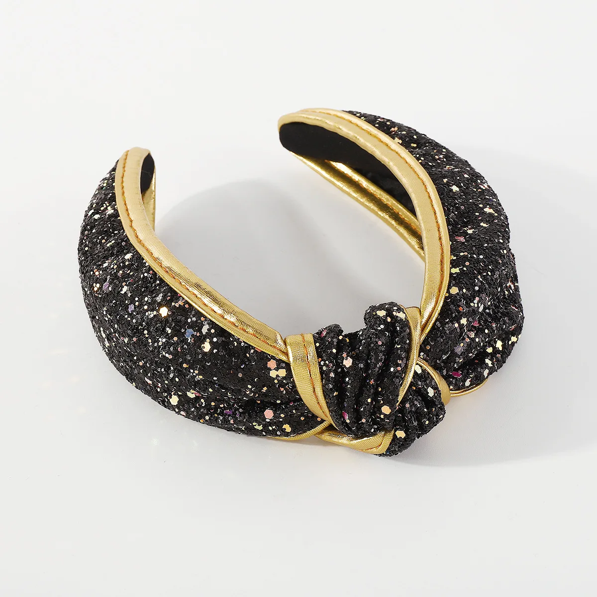 GEERDENG Wholesale Custom Christmas Hair Band Embellishment Knotted Fabric Headband Luxury Fashion Girls Women Crystal Headbands