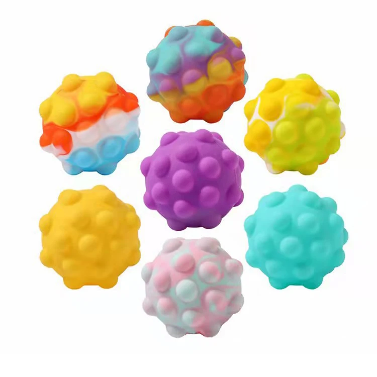 Autism Relief Anxiety Stress Toys Silicone Decompression Pops Sensory Bubble Toy Set Squeeze Pops Fidget Toy Balls