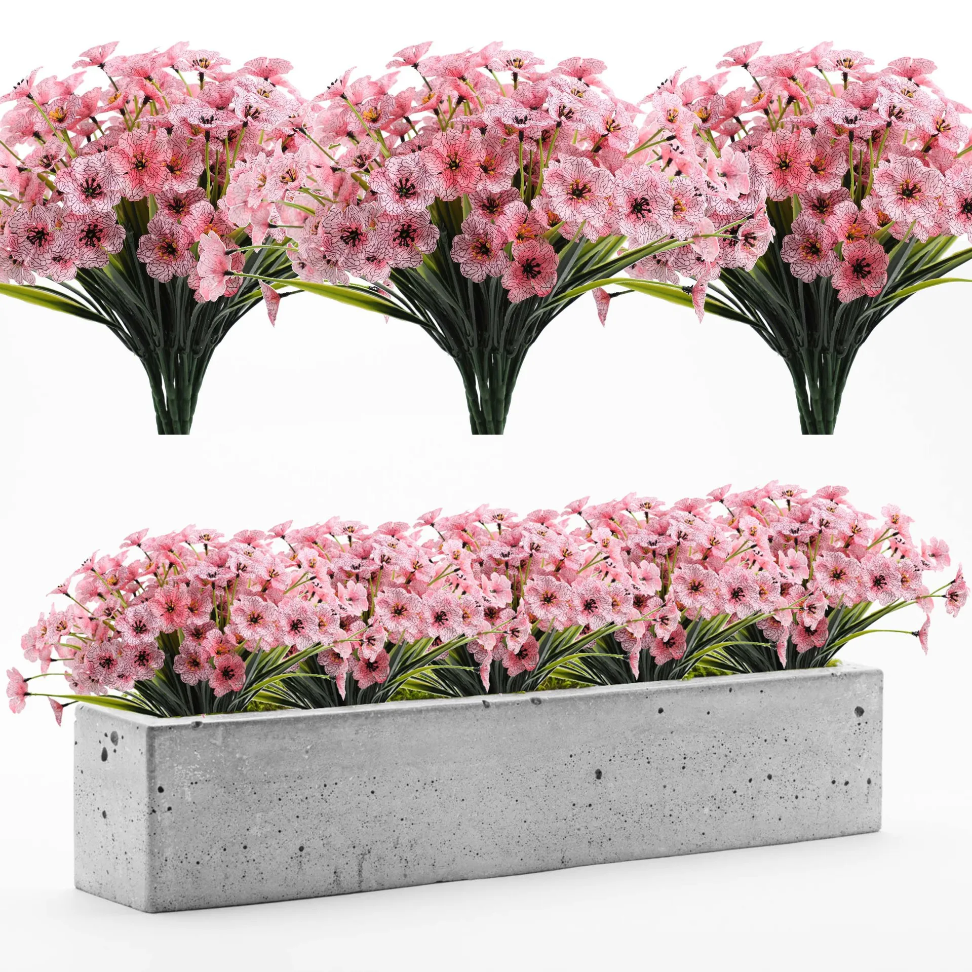 Home Decoration Artificial Flowers Bunch Flowers Artificial Bouquet Violet Greenery Artificial Flowers Phalaenopsis