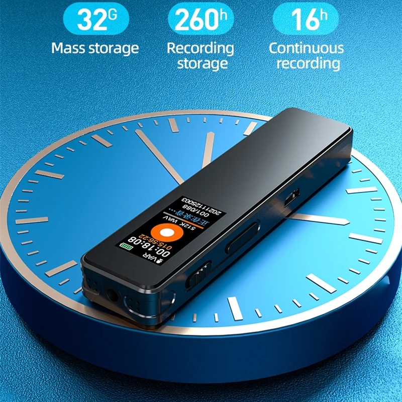 Professional Multi-function Lcd Digital Voice Recorder 16gb Voice Activated Recorder Lectures Meetings Interviews Audio Recorder