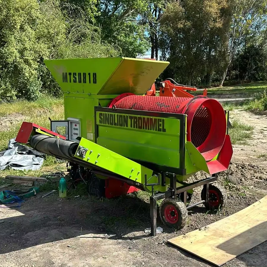 Best Price Black Dirt Trommel Screener Mobile Soil Vibrating Screen for Compost topsoil drum screen