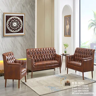 Classic Office sofa set synthetic leather office sofa and chair for waiting room reception furniture