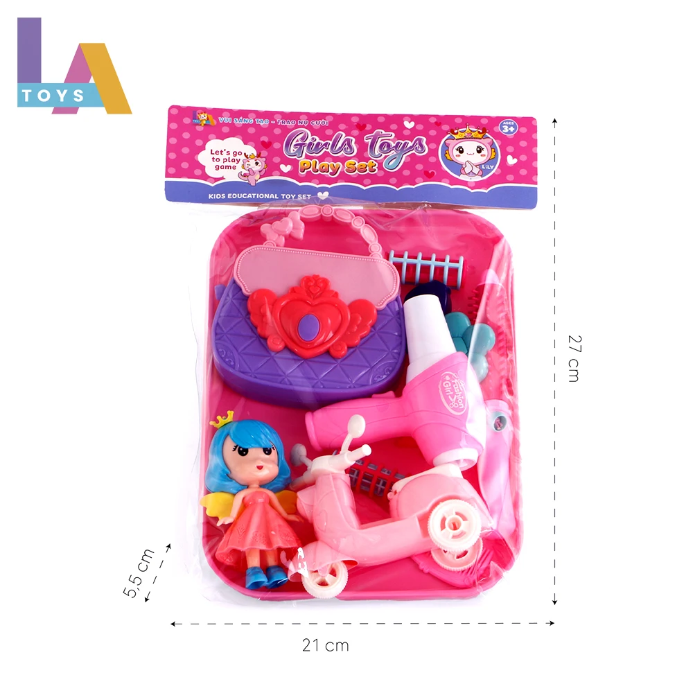 Longthuy Made in Vietnam Pretend Play Toy Rabbit Bag Crown Princess Toy Dress Up suit Best Gift for Girls