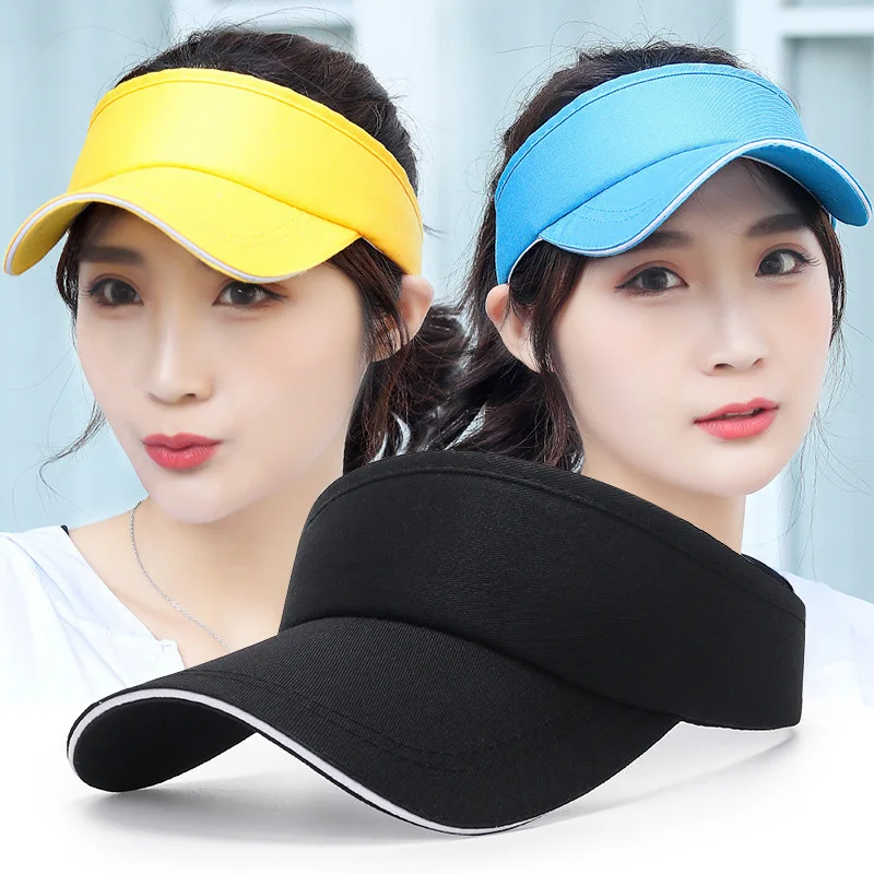 Custom Logo Unisex UV Protection Sun Visor Hat Plain Custom Blank Visor Sandwich Cap