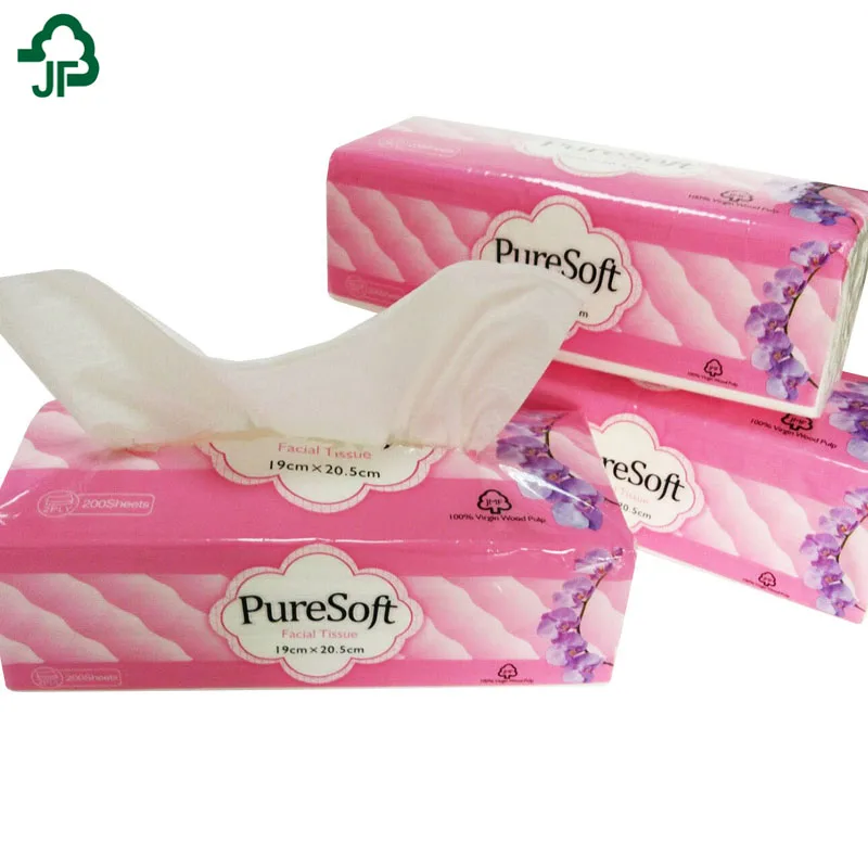 Support Custom High Quality Soft Pack Facial Tissue Paper