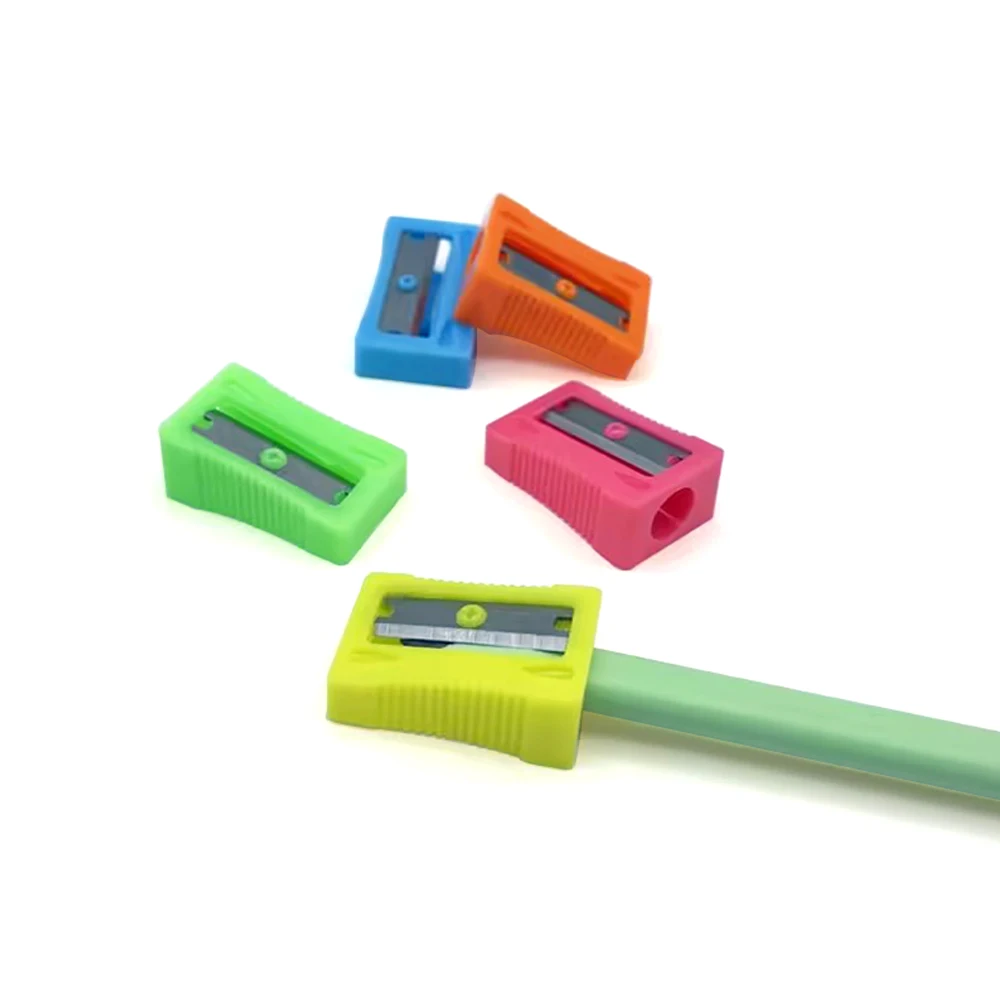 Student stationery new unique screwless design one-piece mini portable pencil sharpener