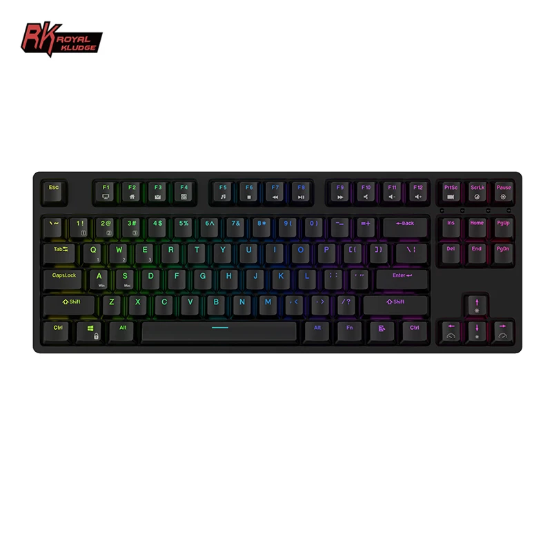 Royal Kludge RK RK87 87 keys 2.4ghz tkl bt computer hot swappable wireless wired gaming mechanical keyboard rgb gamer