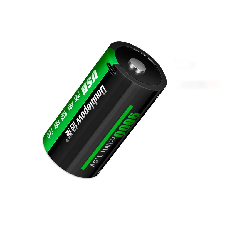 Новый тренд D размер 9000mWh 1 5 В напряжение литий-ионная перезаряжаемая USB Type-C зарядное устройство Порт аккумуляторная батарея