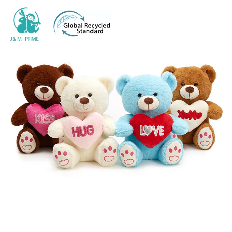 Plush Toy Girl Gifts Teddy Bear Wholesale Love You Valentines Day Soft Stuffed Teddy Bear With Heart