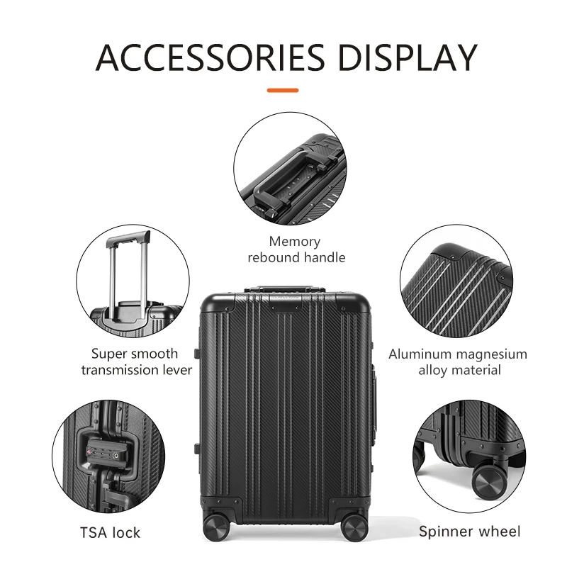 Full aluminium  good quality travel suitcases hot selling  large capacity aluminum frame pure metal suitcases