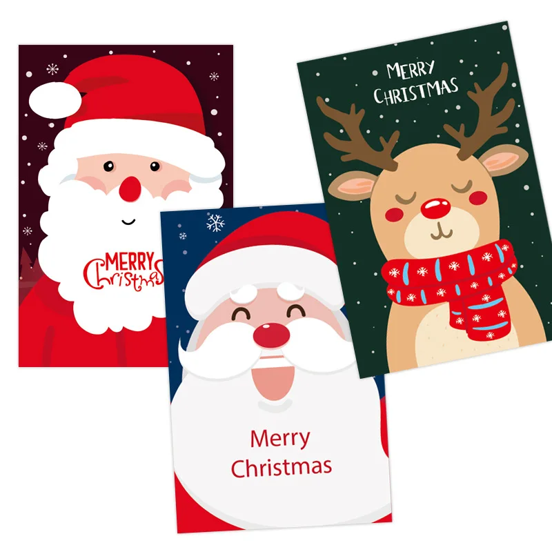 
business family xmas tree postcards with printing 