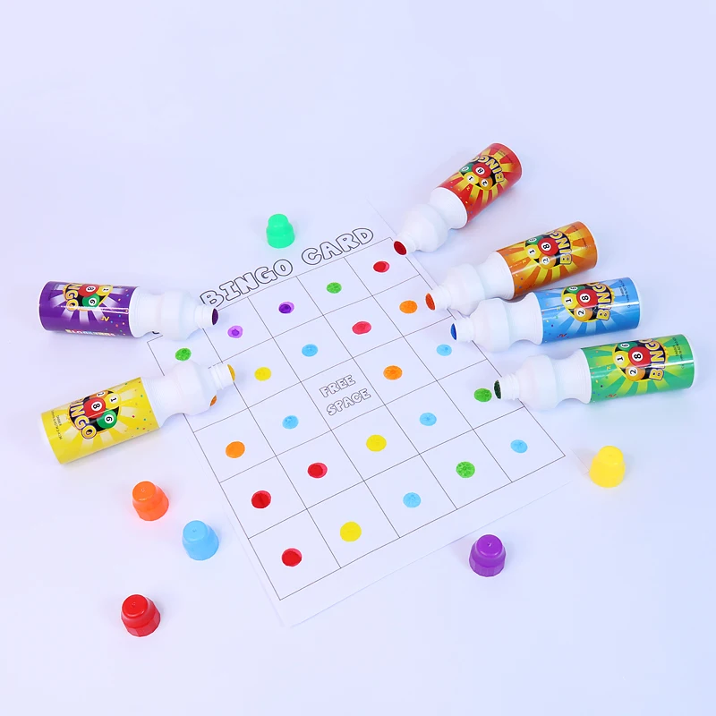 Wholesale empty bottle welcome 65ml washable Bingo Dauber CH-2815 graffiti dabber markers kids drawing toys
