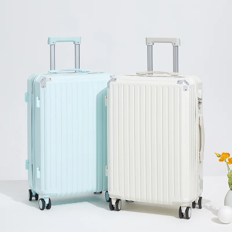 Free Shipping hard shell luggage durable fashion travel suitcase customized aluminum suitcase with USB charging port