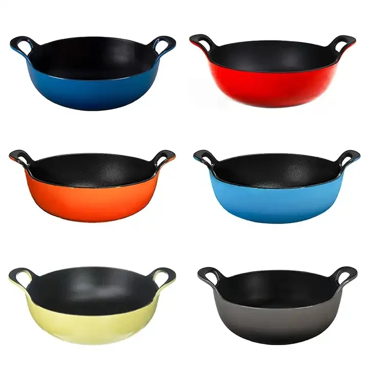 New Arrivals Enamel Cast Iron Cookware Cast Iron Balti Dish Pot Enameled Casserole Soup Pot For Home Cooking
