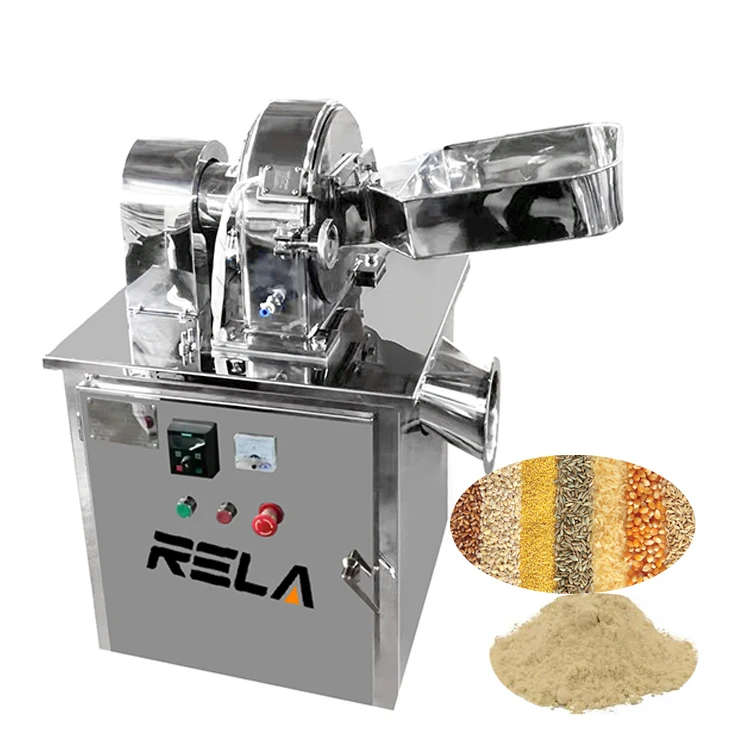CE industrial small stainless steel 12-120 mesh superfine dry powder leaves rice husk wheat flour maize grain food pulverizer