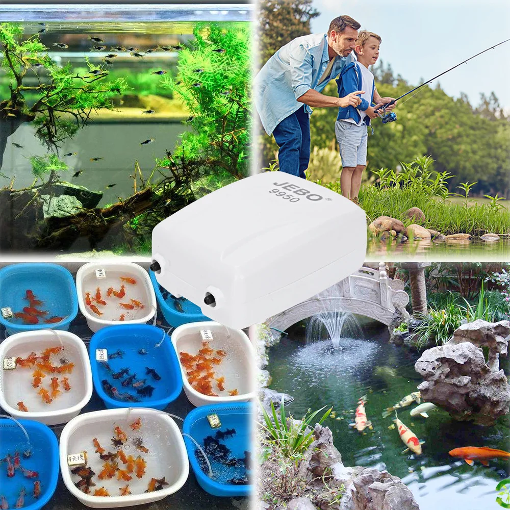 JEBO 9950/9970 AC/DC Air pump Aquarium ACO for fish tank Battery Pump