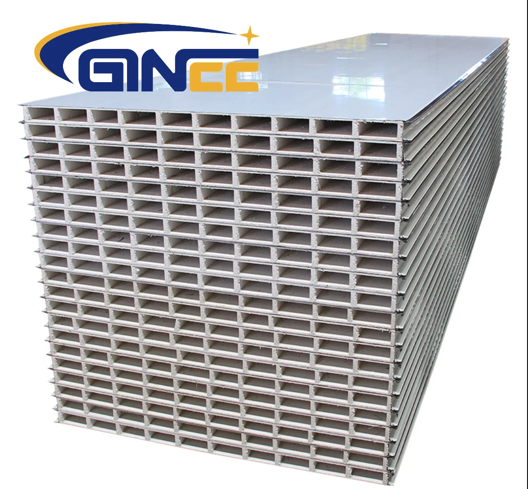 Ginee medical  Hollow glass magnesium panels for workshops hospitals and laboratories  fire-free sandwich panel  for warehouse