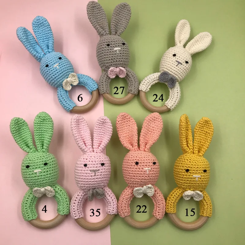 Crochet handmade Baby amigurumi Bunny Rattle