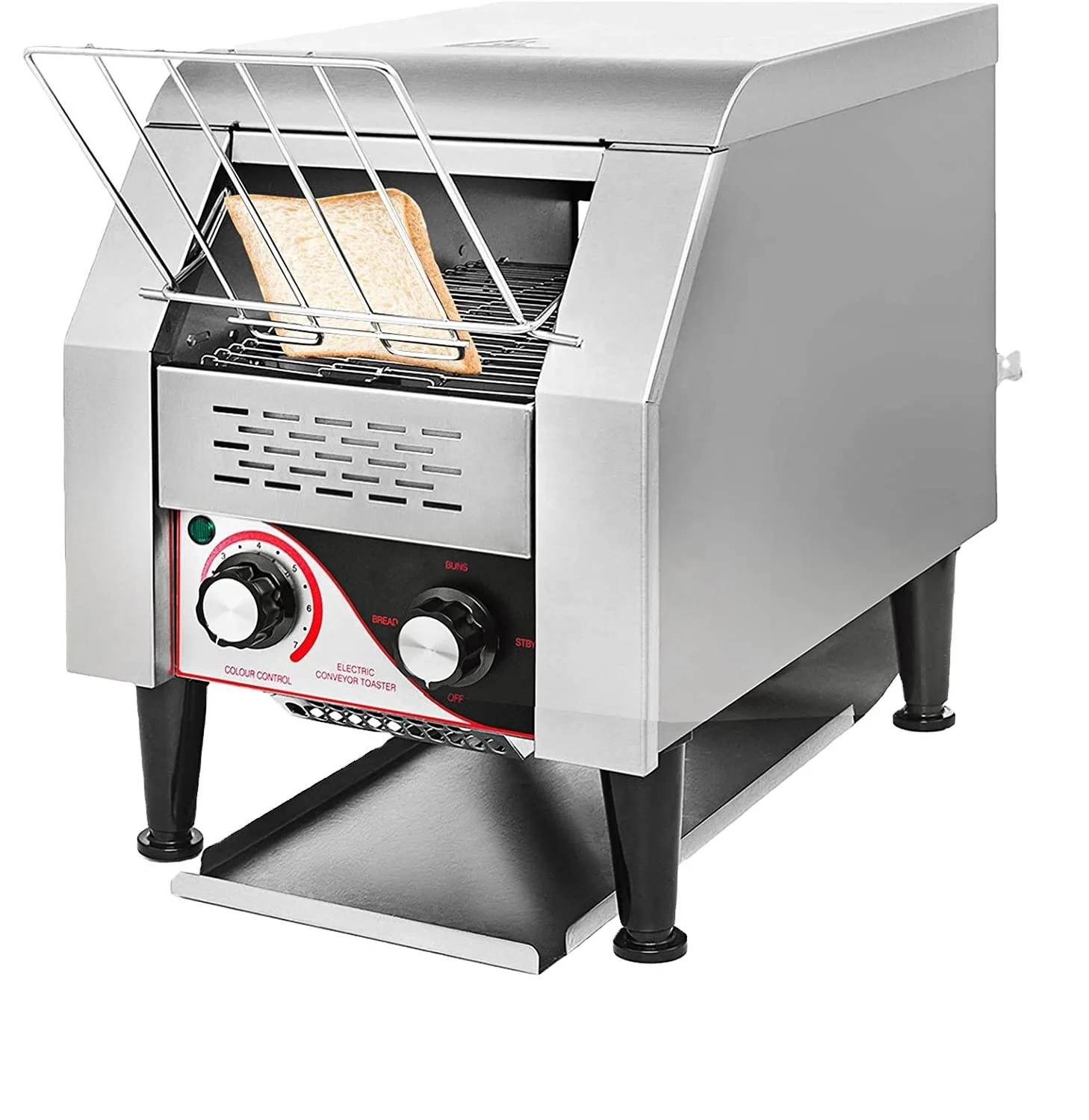 Commercial Conveyor Toaster 150 Slices / Hour Stainless Steel Heavy Duty Industrial Electric Toasters