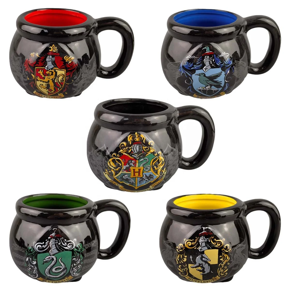 Hot Sale Witch Coffee Mug Novelty Harry 3D Ceramic Mugs Promotional gifts Custom Hogwarts College Crest Cauldron Mug