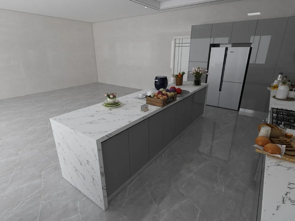 2019 European Style High Gloss Lacquer Complete Kitchen Cabinet Units Design with Accessories