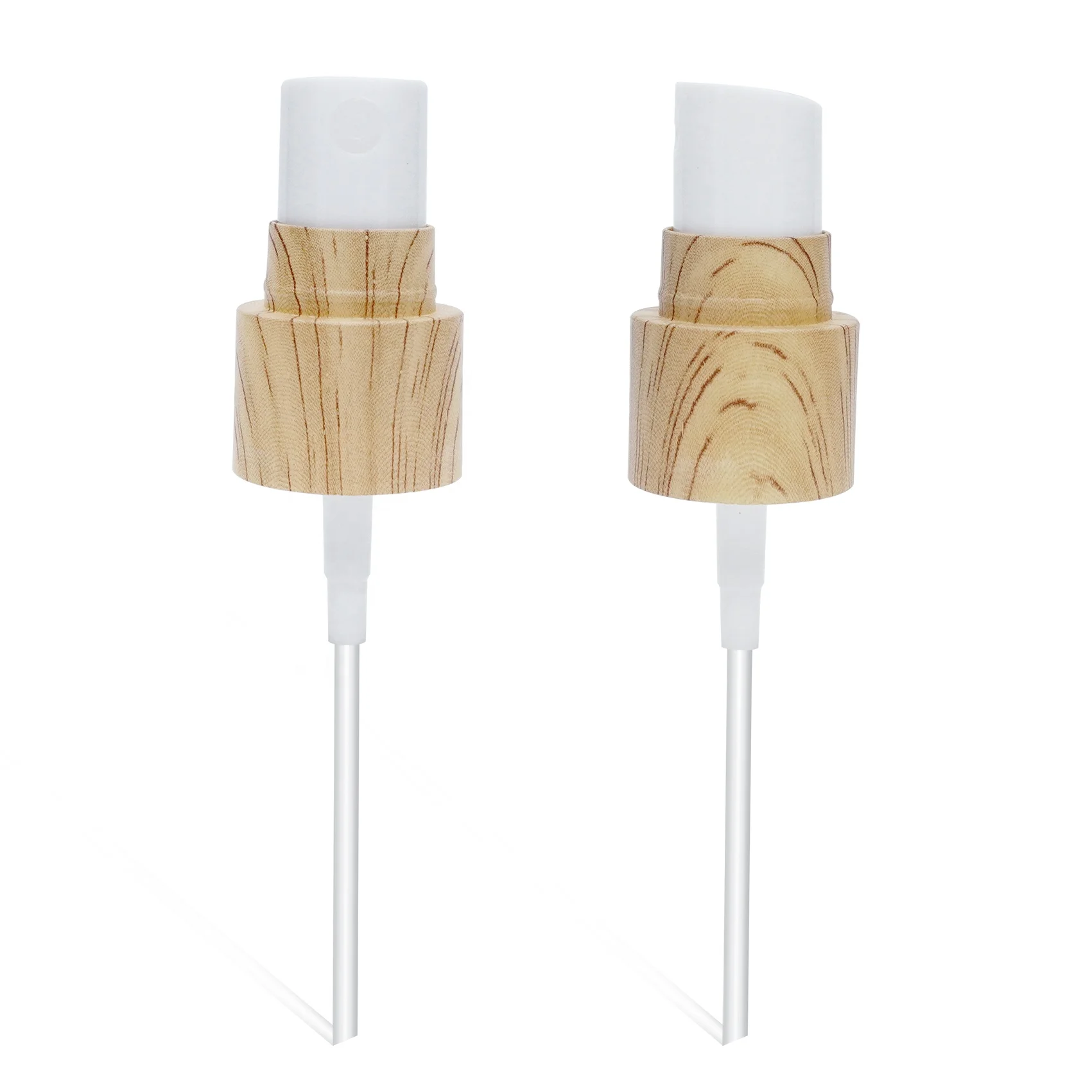 20 410 Bamboo Wooden Printing Fine Mist Sprayer Pump Plastic Fine Mist Sprayer For Cosmetic Bottle