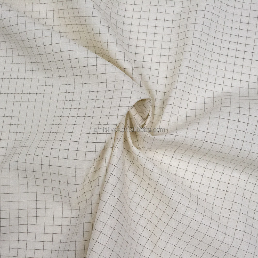BLOCK EMF Grounding Sheets 10% Silver Fiber Organic Cotton Conductive Fabric