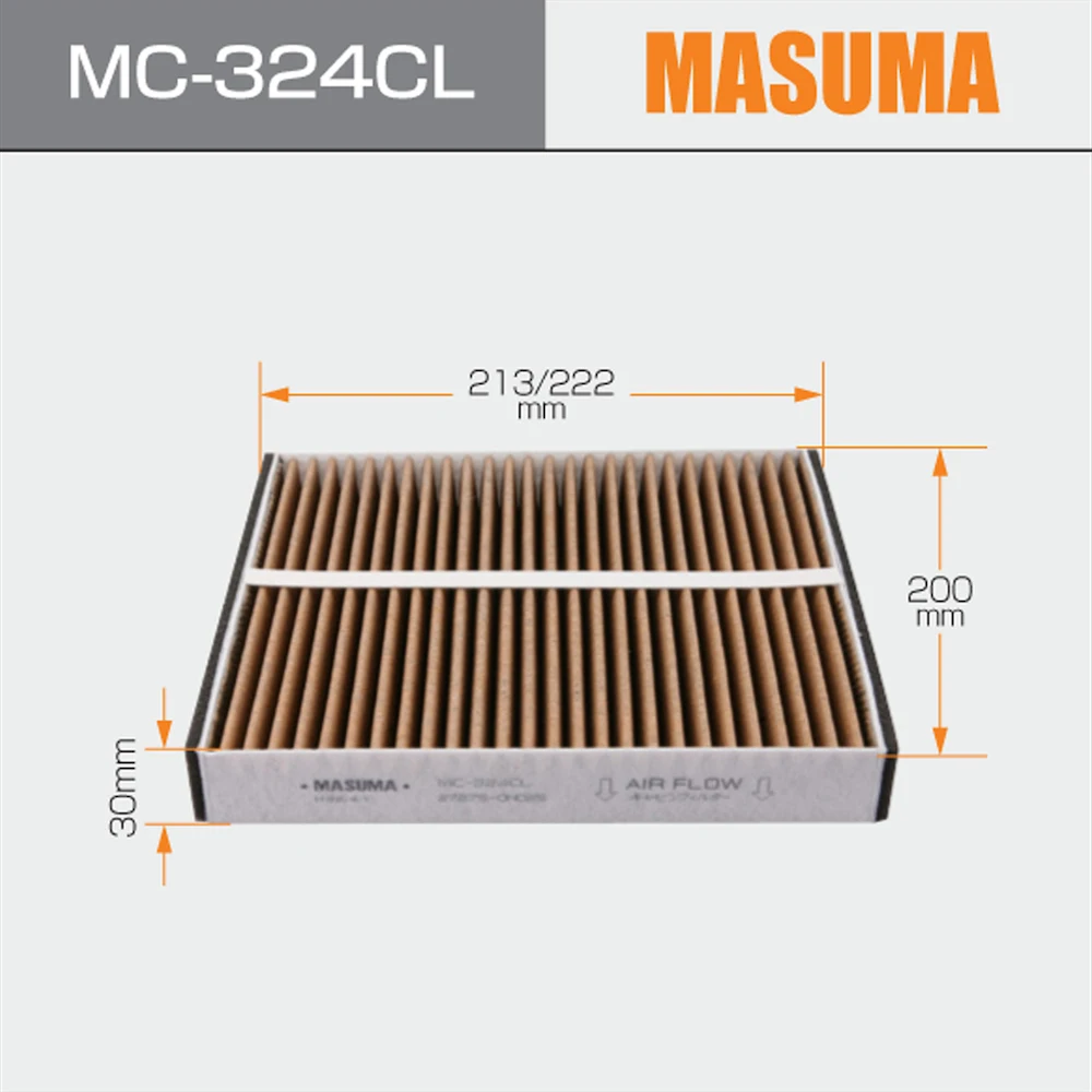  MC-324CL MASUMA на Ближнем Востоке Лучшая цена авто двигатель Hepa воздушный салонный фильтр с активированным