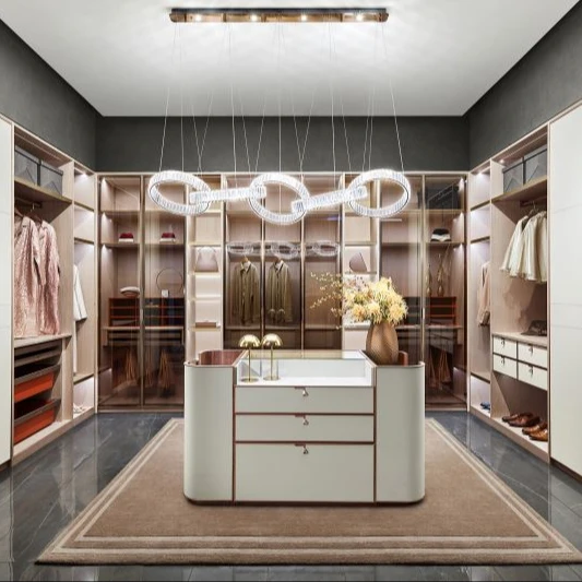 Modern Customized Bedroom Wardrobes Closet Garderobe Furniture Design Walk in Wardrobe