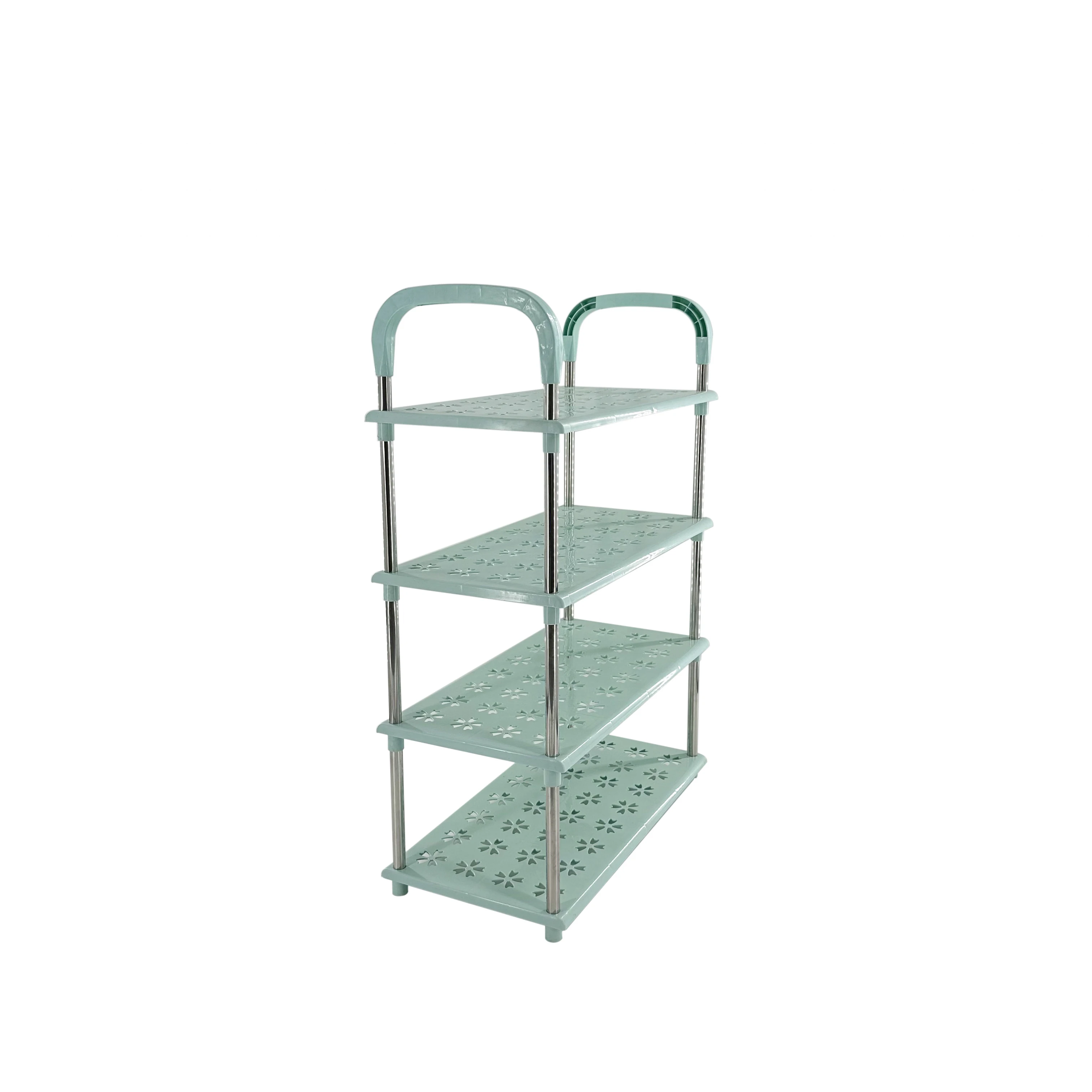 Living Room Furniture Metal Rack Shoes Organizer Storage Shoes Rack 4 Layers