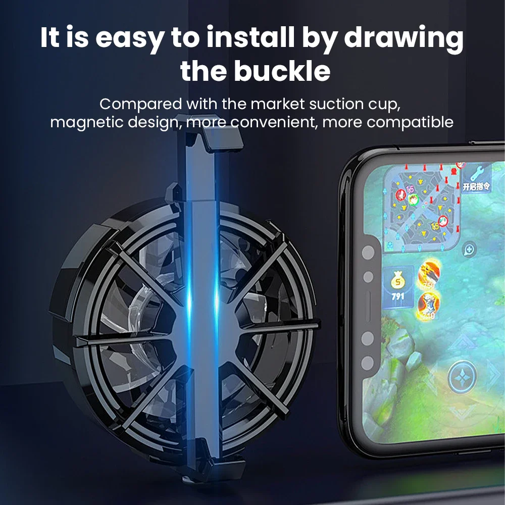 Mini Smart Phone Cooling Fan Gaming Mobile Cooler Fan Cell Phone Type-C Cool Heat Sink Radiator