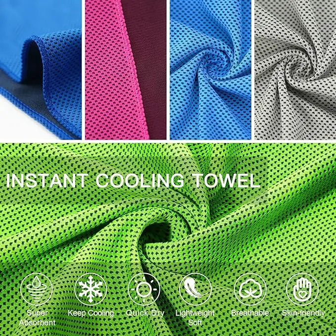 Wholesale Super Magic Microfiber Sports Instant Cool Towel Ice Neck Cooling Sport Towel Custom Logo