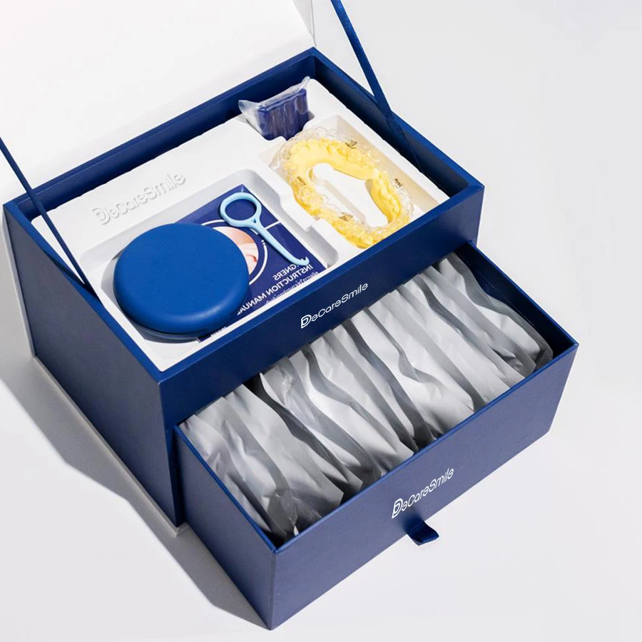 custom colors Magnetic Orthodontic collapsible cardboard Dental Aligner Box