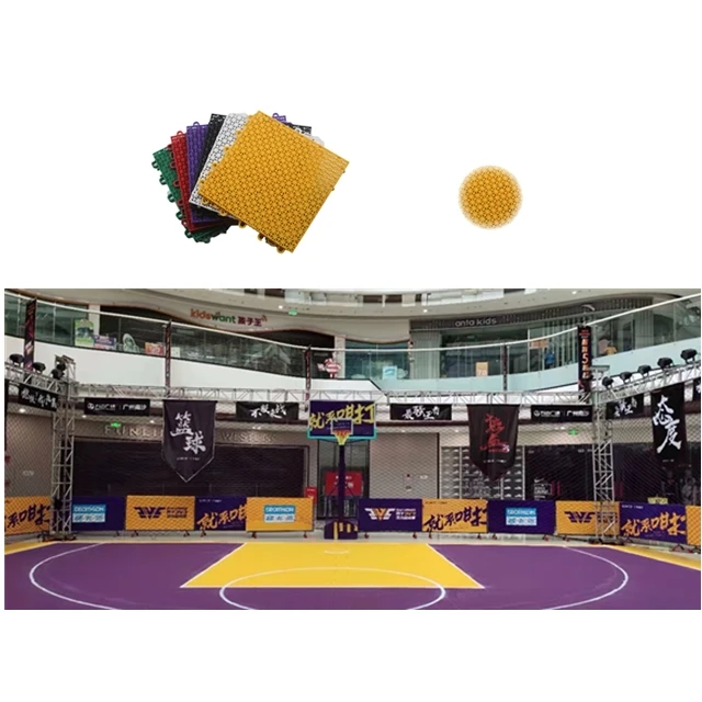 Environmental-friendly plastic outdoor basketball sports court flooring