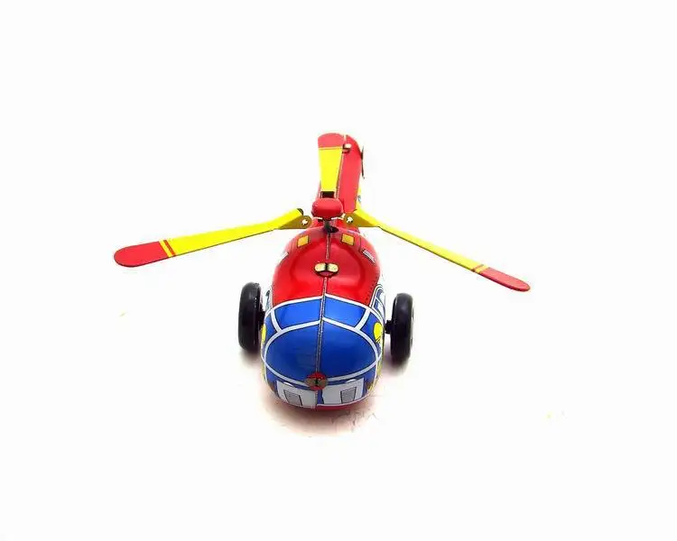 Rescue Helicopter Tin Toy Wind Up Bathroom Decoration