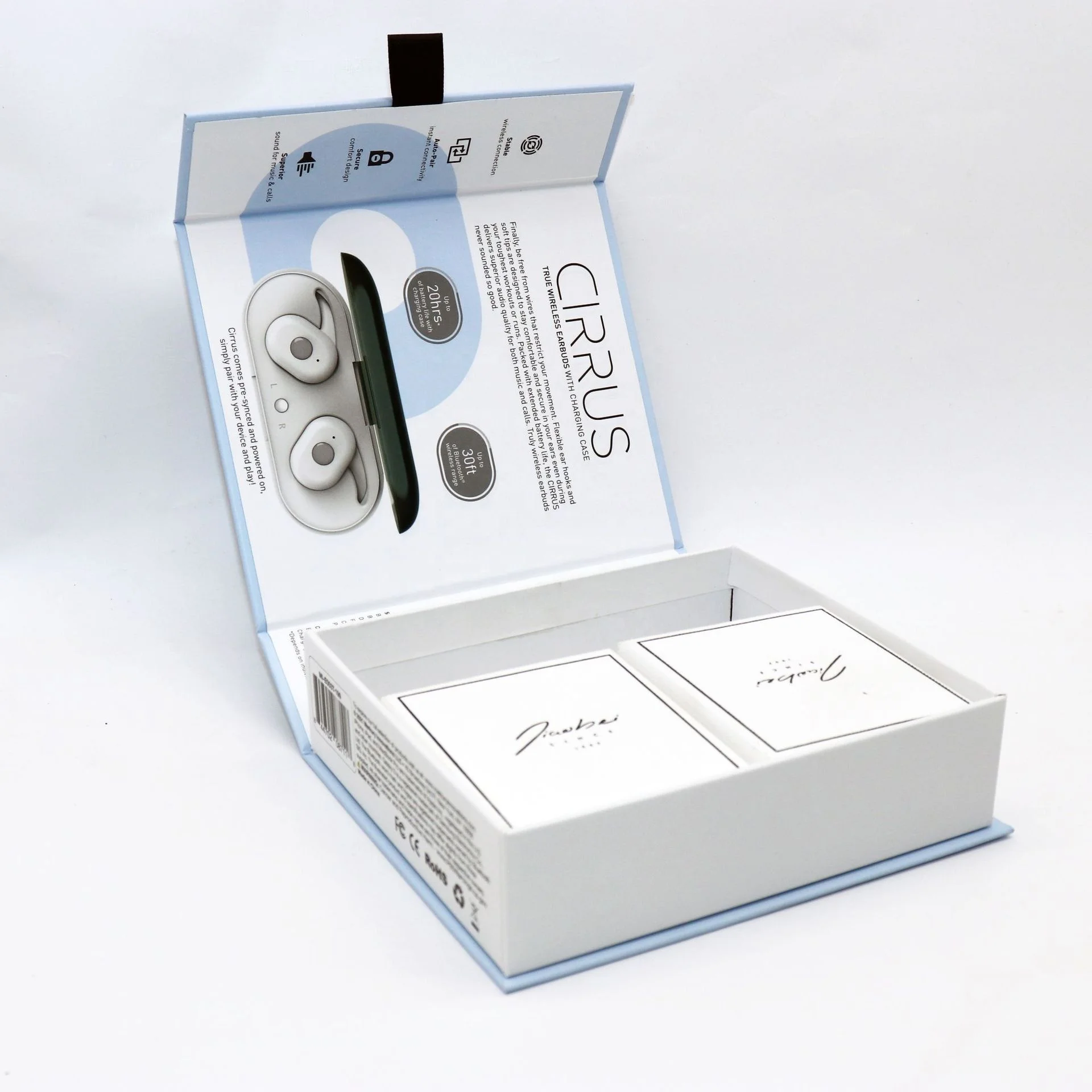 Recycled Lip and Base Gift Boxes for Power Bank Earphone Headphones Camera Phone Headphones