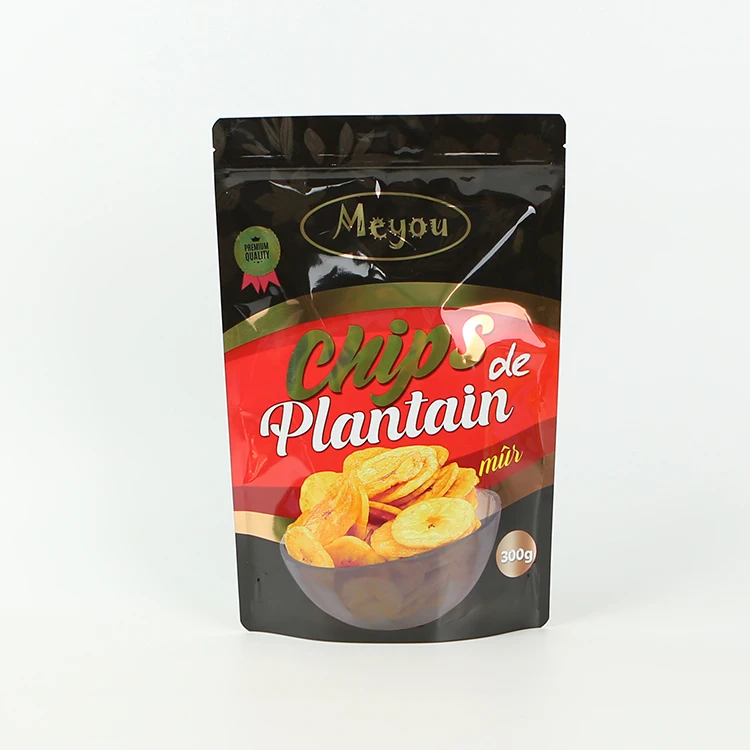 Custom Printed Stand-Up Pouch Food Grade Snacks Packaging for Potato Chips Corn BOPP Material Back-Sealed and Heat Seal