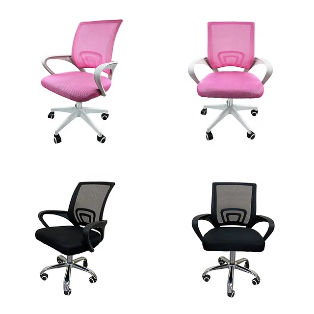 Comfortable Ergonomic Fabric Swivel Armchair Stable Dense Sponge Rotating Mesh Computer Office Chair for Executive Chairs