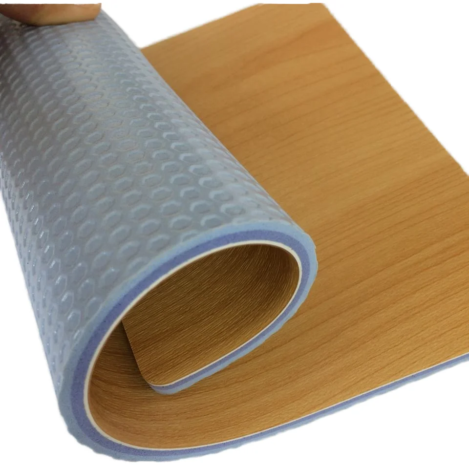 Hot Selling Anti-Slip PVC Roll Flooring Waterproof Fire Proof Home Gym Basketball Court Designed Graphic Easy Glue Foam Direct