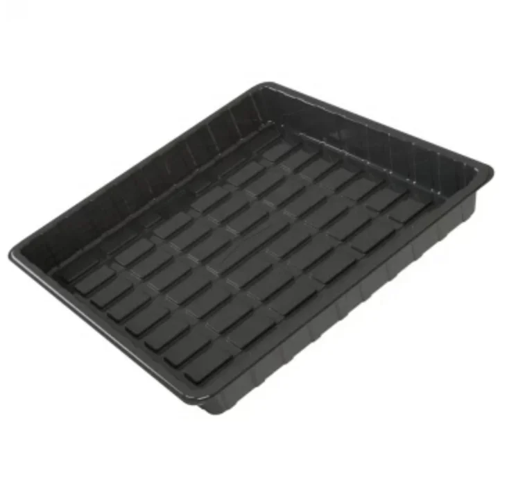 2x4 3x3 3x6 4x4 4x6 4x8 Deep Black ABS HIPS flood and drain table microgreen barley germination trays
