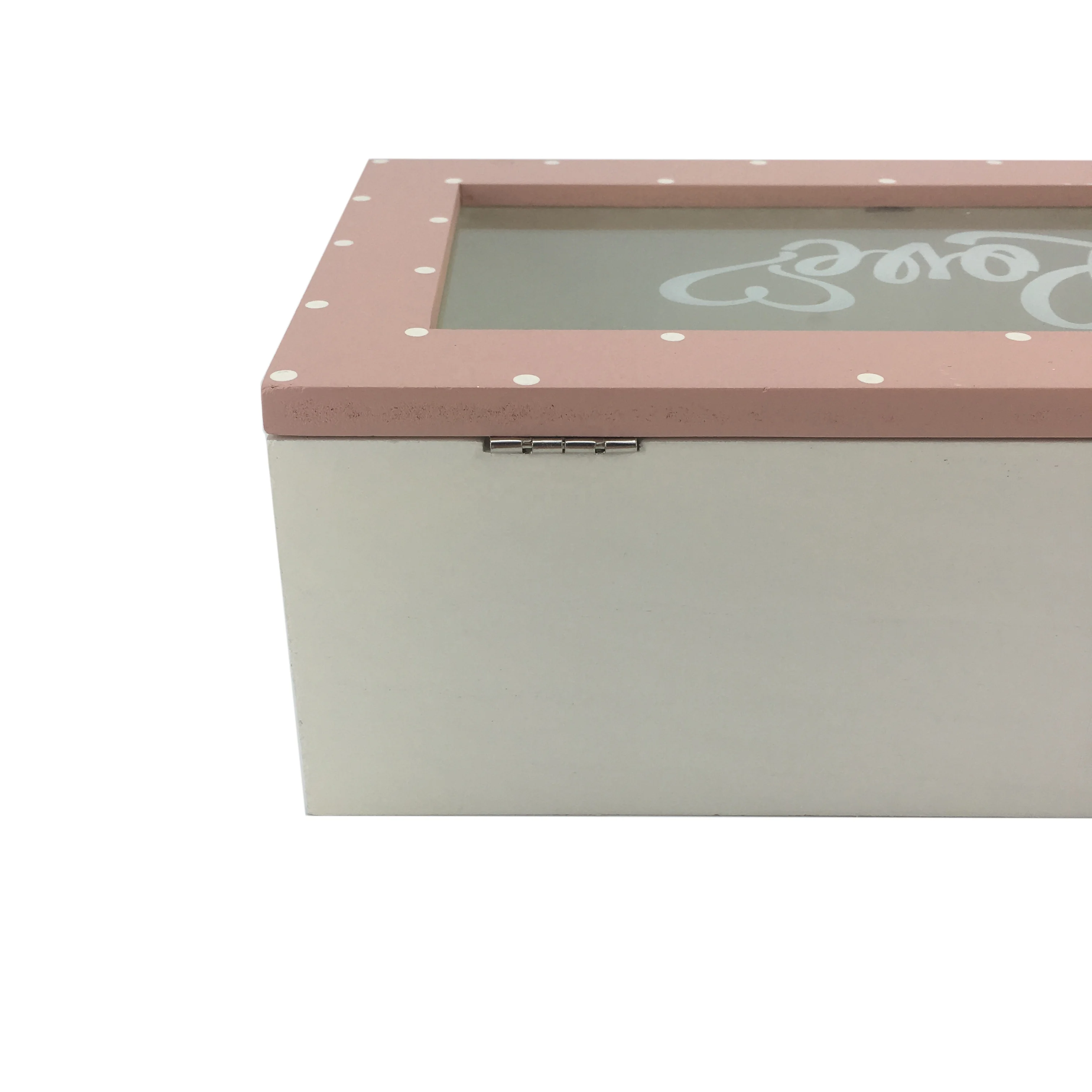 Wholesale Home Decor Cute MDF Pink Fancy Print Memory Handmade Painted Storage Wooden Gift Box
